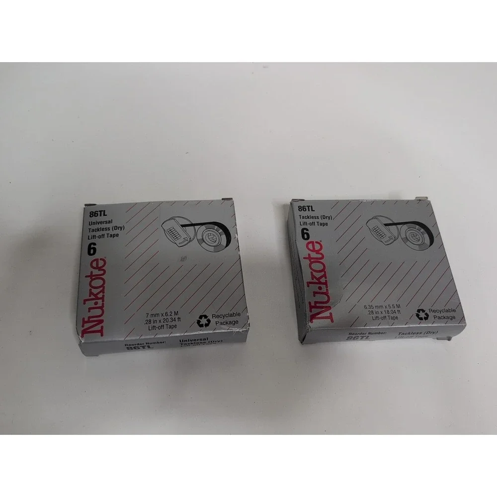 Nu kote 86tl Tackless (dry) lift off tape Nine replacement tapes for IBM